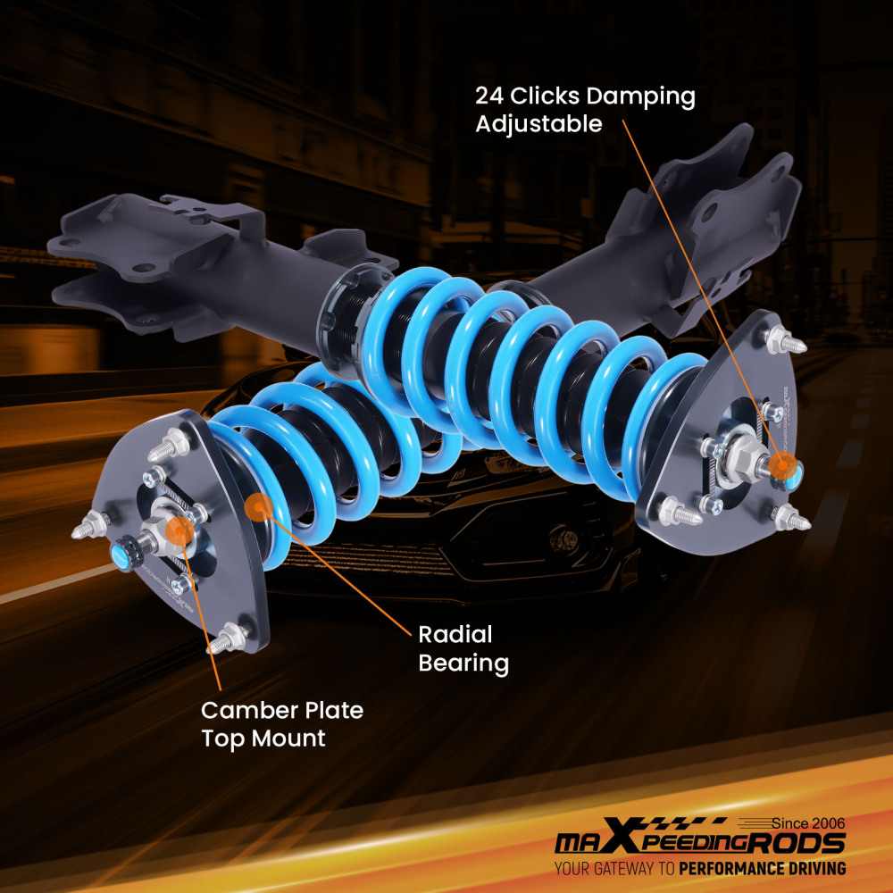 Damper Adjustable Coilovers Suspension Kit compatible for Subaru Legacy Outback 15-19
