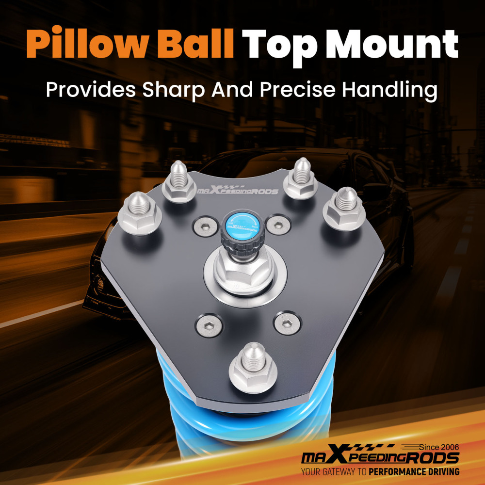 MaXpeedingrods Damper Height Adjustable Coil Spring Shock Absorber Compatible For Honda Prelude 1992-2001 Lowering Kit