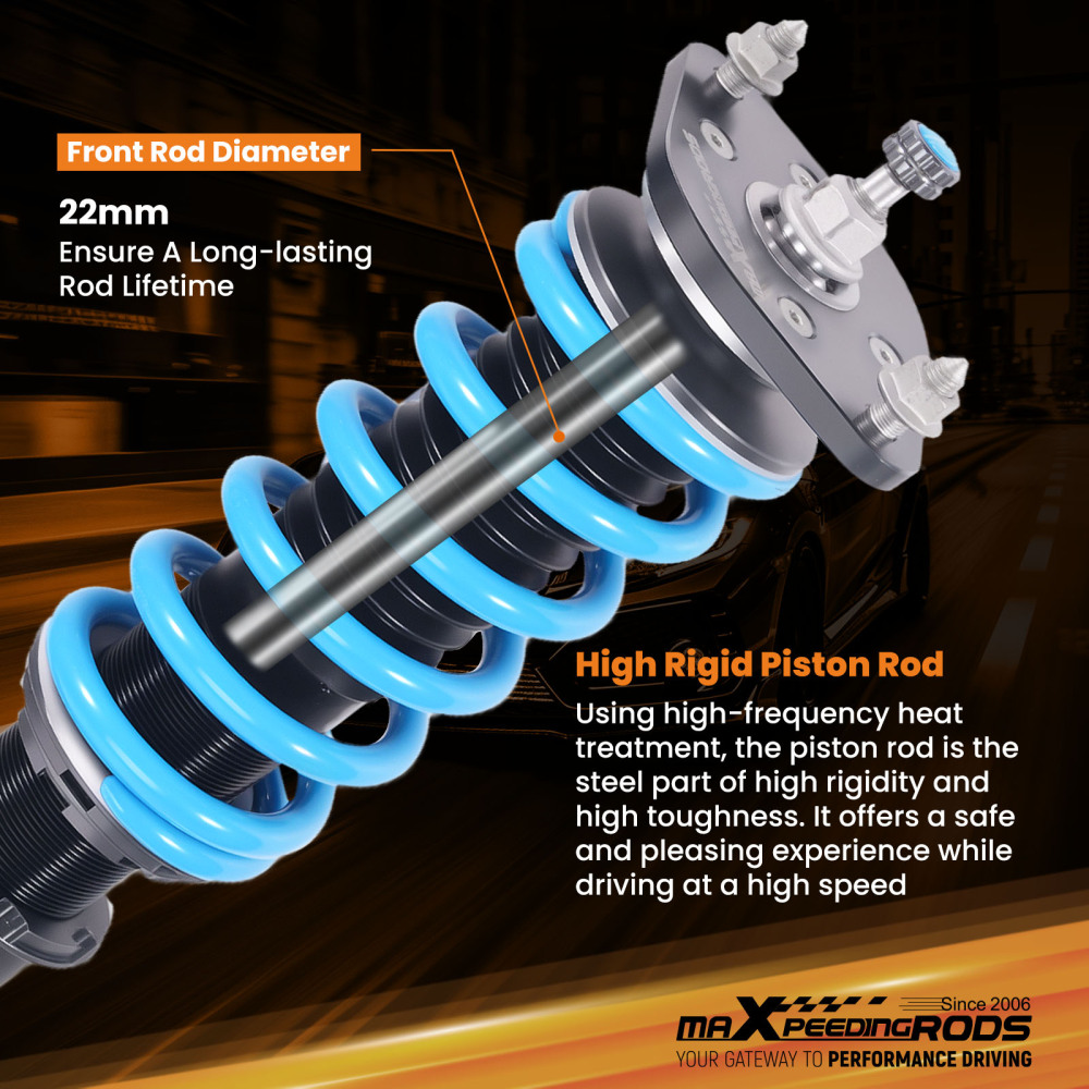 MaXpeedingrods Damper Height Adjustable Coil Spring Shock Absorber Compatible For Honda Prelude 1992-2001 Lowering Kit