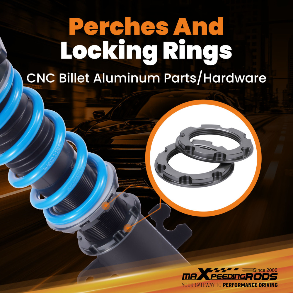 MaXpeedingrods T6 Coilover 24 Level Damper compatible for Mini Cooper (R56) Hatchback 07-13