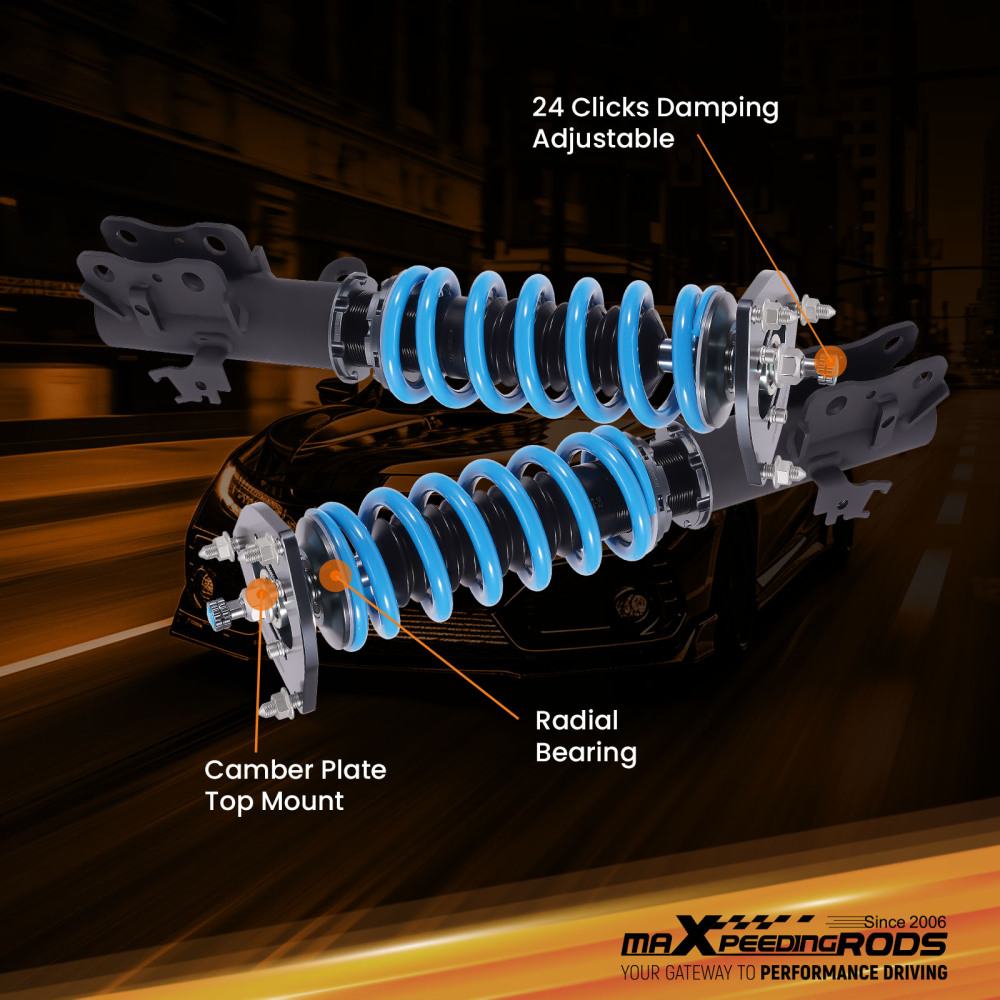 Maxpeedingrods 24 Click Coilover Shock+Spring compatible for Toyota RAV4 2006-2012
