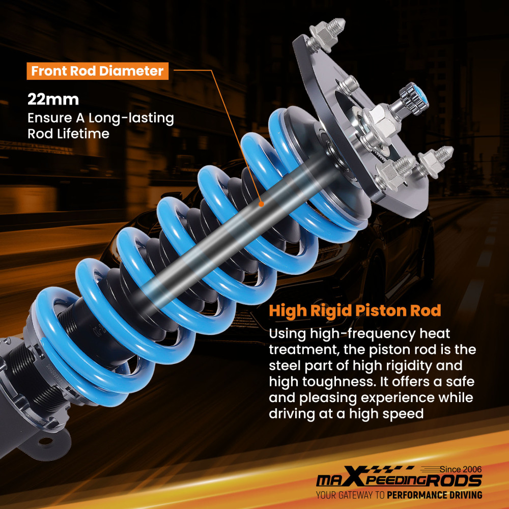 Maxpeedingrods 24 Click Coilover Shock+Spring compatible for Toyota RAV4 2006-2012