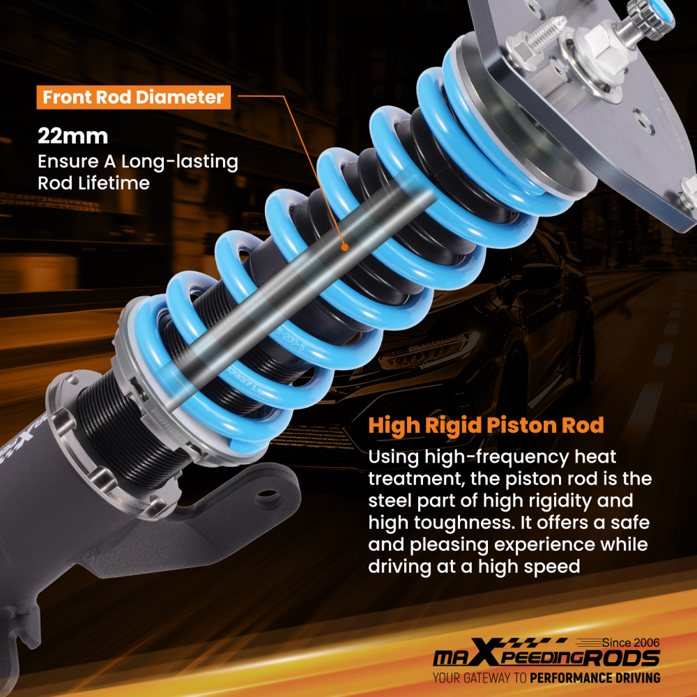 Compatible for Nissan Sentra 2013-19 24-Way Damper Coilovers Struts Suspension Lowering Kit 