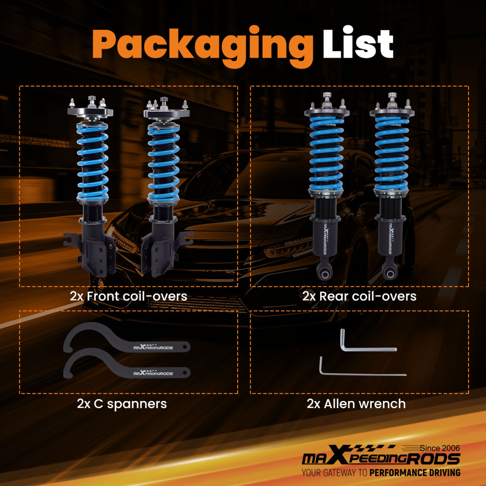 MaXpeedingrods Racing Coilovers Lowering Kit compatible for Nissan Sentra B14 200SX 1995-99