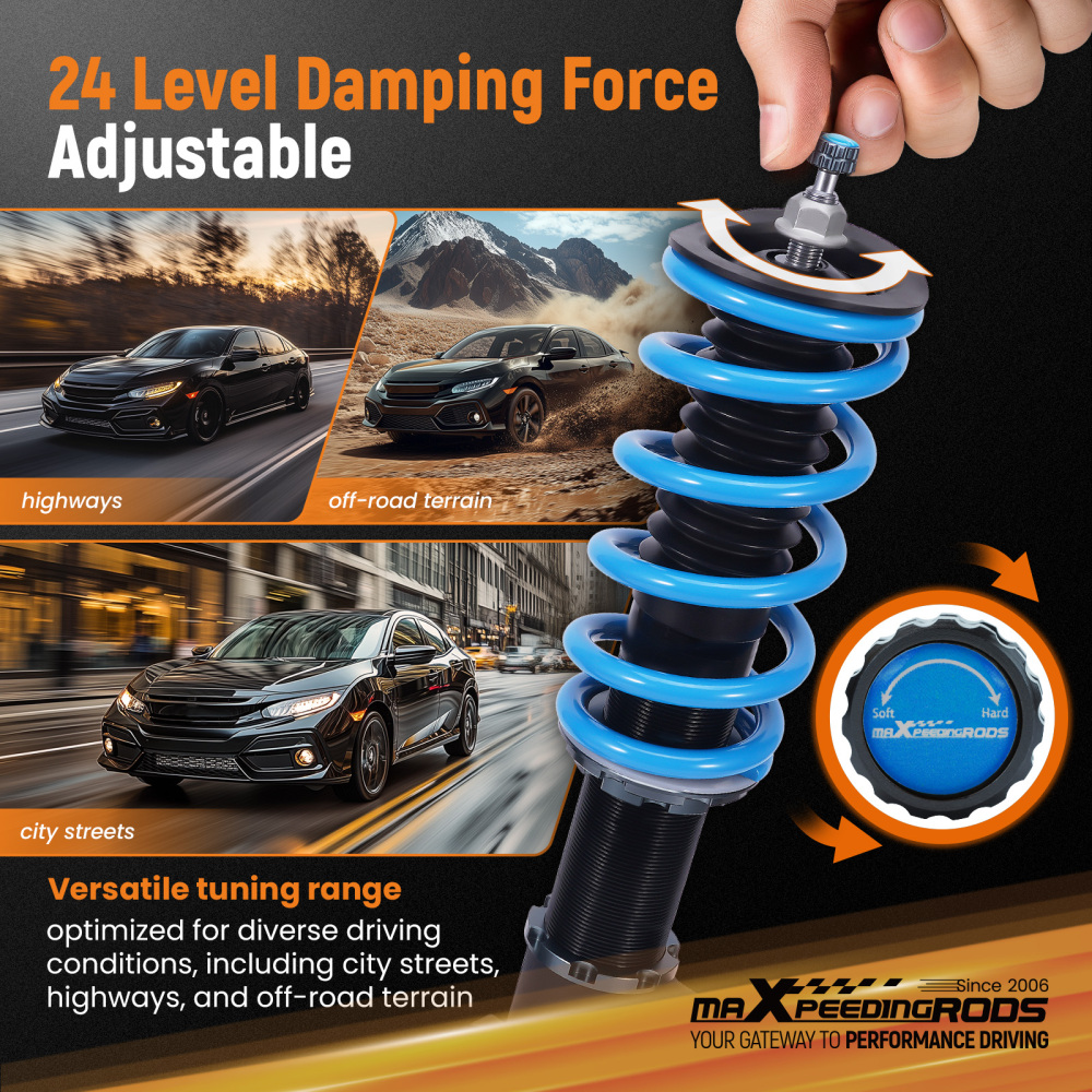 Damping Adjustable Coilovers Shock Struts Kit compatible for Chevrolet Sonic T300 12-20