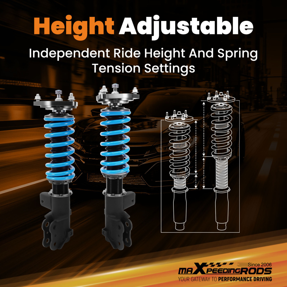 24 Level Damper Coilovers Struts Springs Kit compatible for Hyundai Sonata 2011-2014