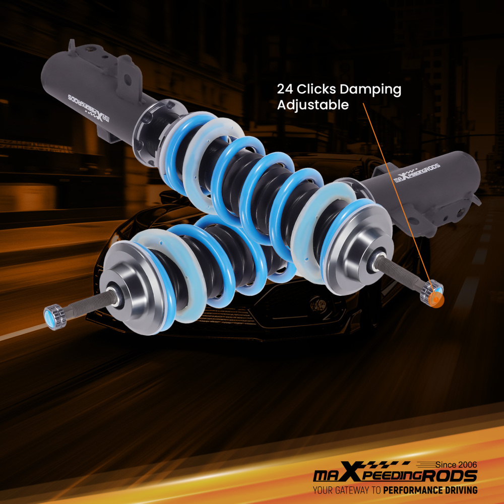 MaXpeedingrods T6 Coilovers 24 Way Adjustable Damper Struts compatible for Kia Soul 10-13