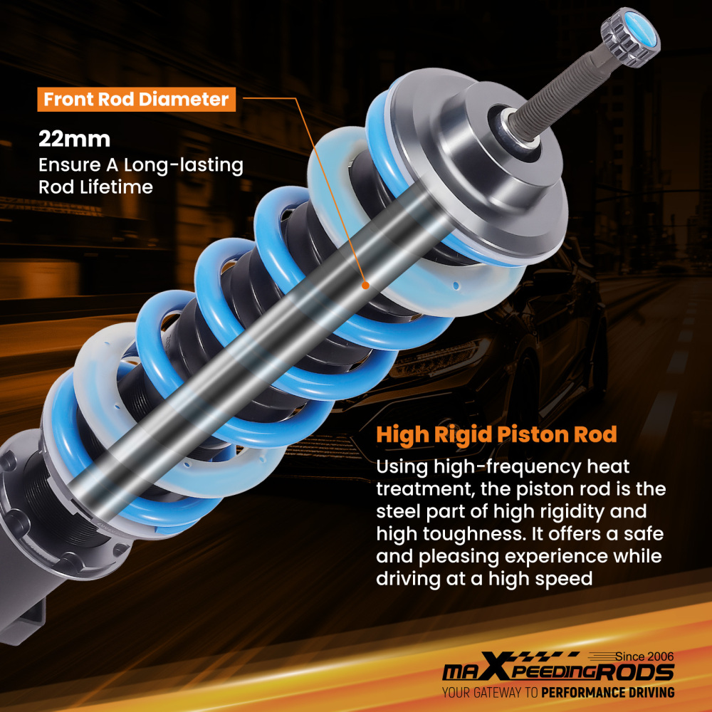MaXpeedingrods T6 Coilovers 24 Way Adjustable Damper Struts compatible for Kia Soul 10-13