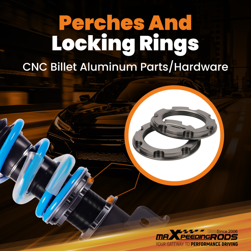 MaXpeedingrods T6 Coilovers 24 Way Adjustable Damper Struts compatible for Kia Soul 10-13