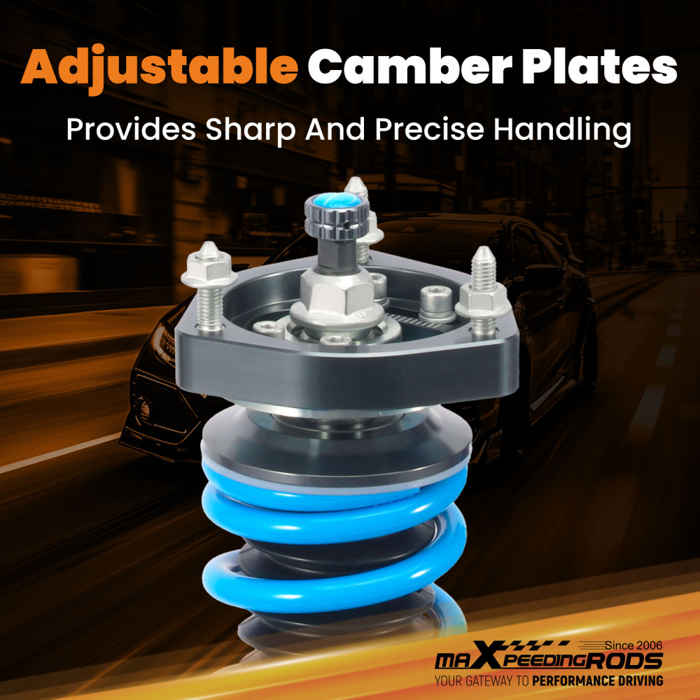 MaXpeedingrods T6 Coilover 24 Level Damper Shock compatible for Ford Fiesta ST 2014-2018