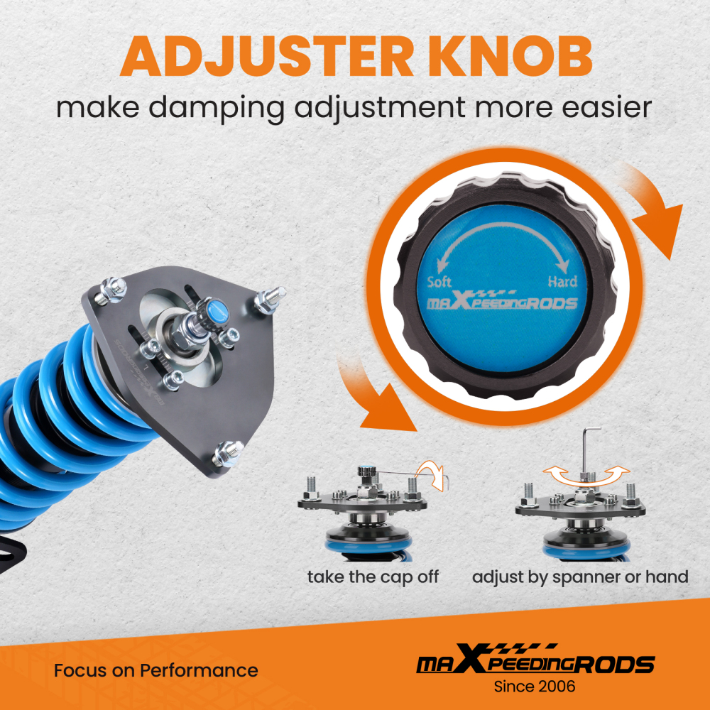 24 Ways Adjustable Damper Coilover compatible for Toyota 86Subaru BRZ ZN6 ZC6 2012-2020 Lowering Kit