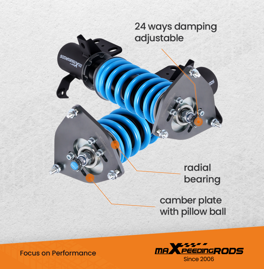 24 Ways Adjustable Damper Coilover compatible for Toyota 86Subaru BRZ ZN6 ZC6 2012-2020 Lowering Kit
