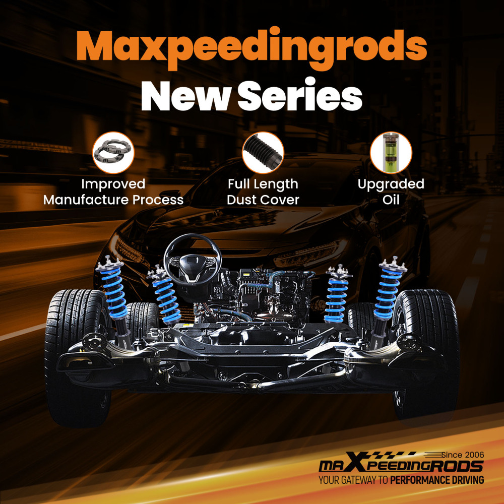 Maxpeedingrods Coilover Lowering Kit Adjustable Damper compatible for Acura TL BASE 2009-14