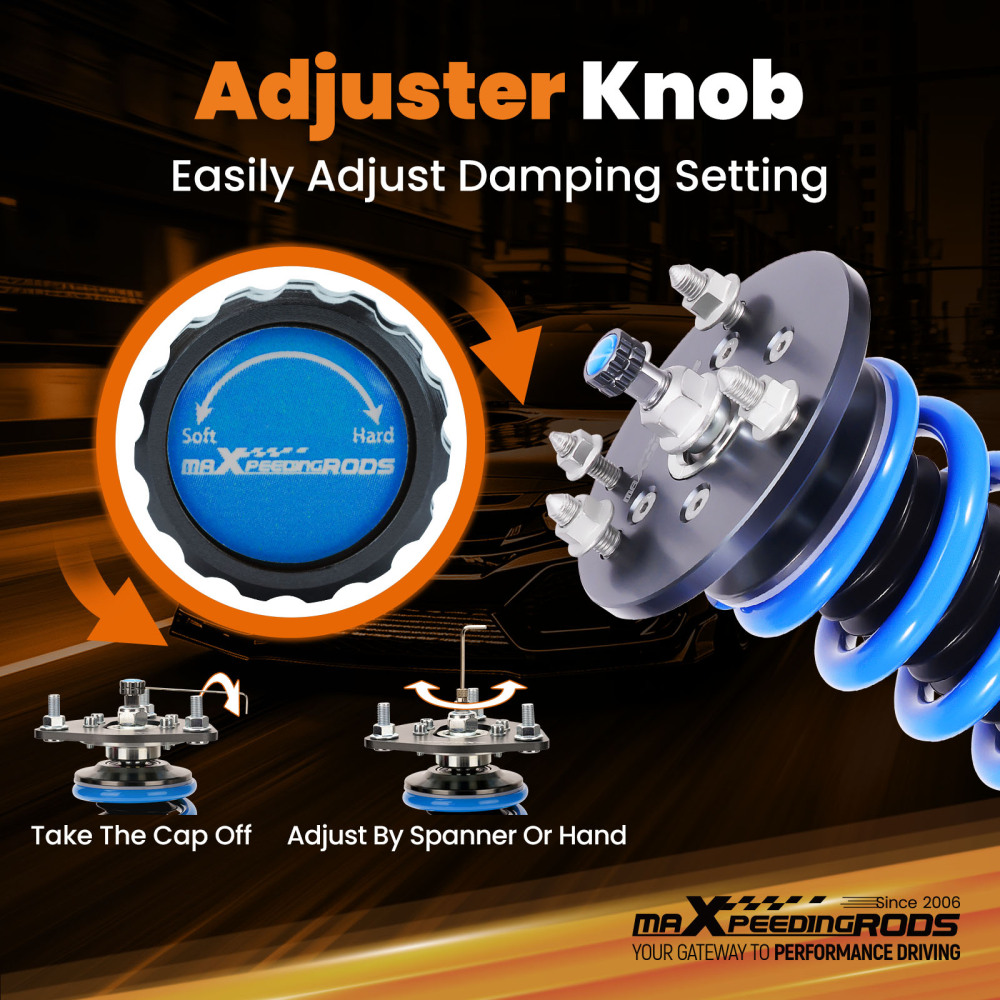 Maxpeedingrods Coilover Lowering Kit Adjustable Damper compatible for Acura TL BASE 2009-14