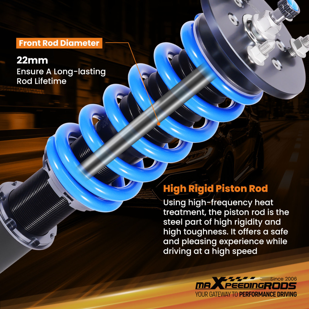 Maxpeedingrods Coilover Lowering Kit Adjustable Damper compatible for Acura TL BASE 2009-14