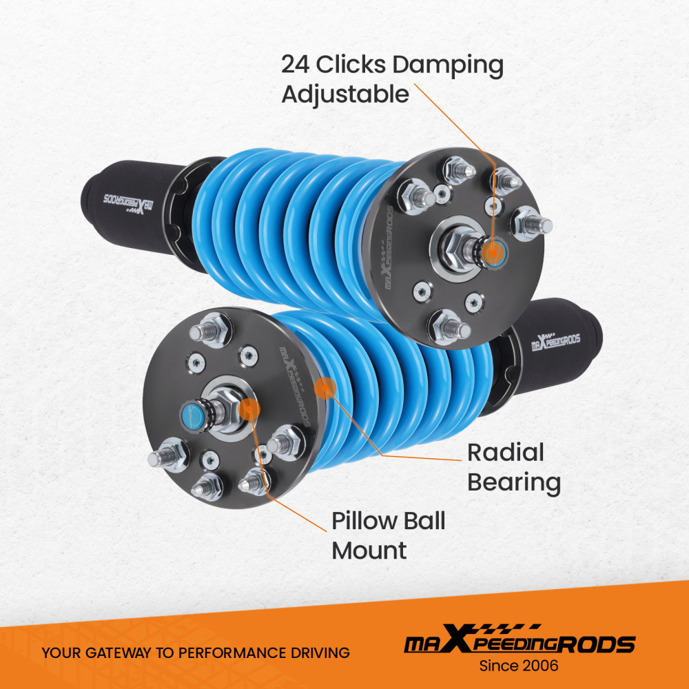 MaXpeedingrods 24 Level Damper Coilovers Suspension Kit compatible for Acura TSX CL9 04-08