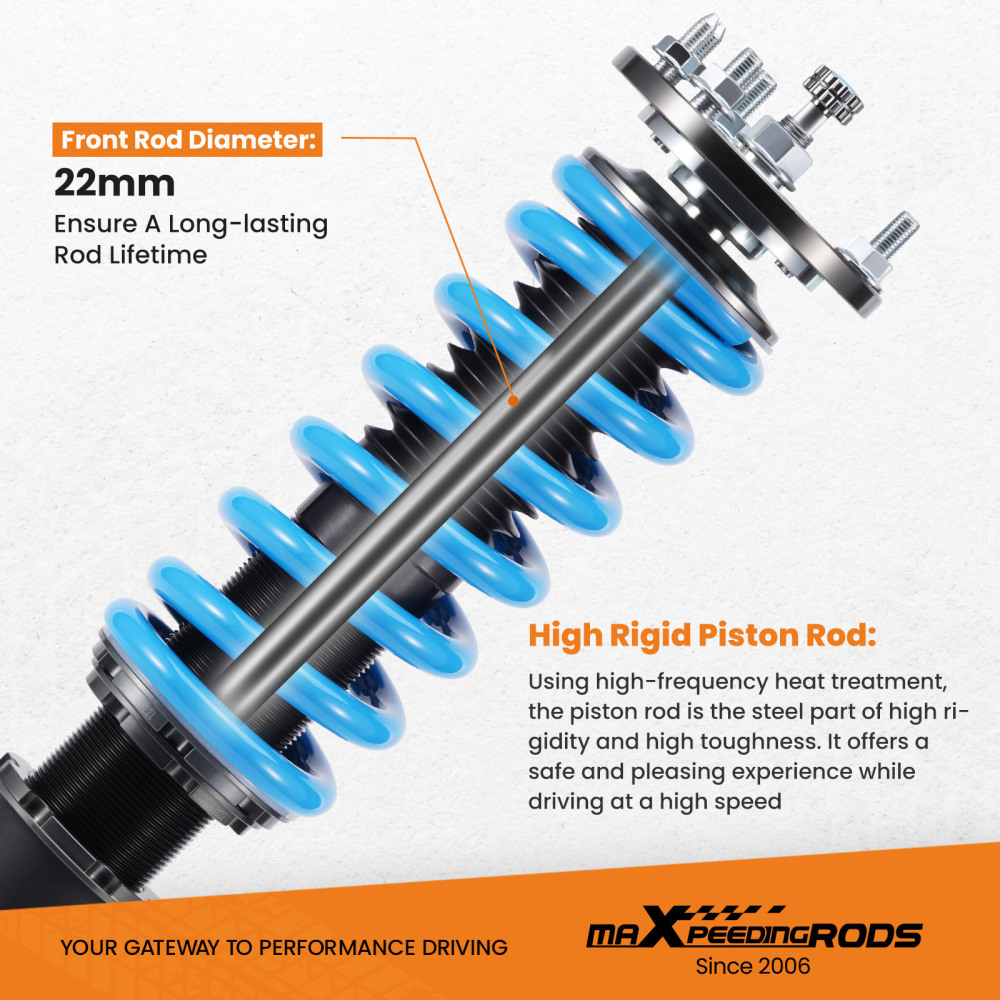MaXpeedingrods 24 Level Damper Coilovers Suspension Kit compatible for Acura TSX CL9 04-08