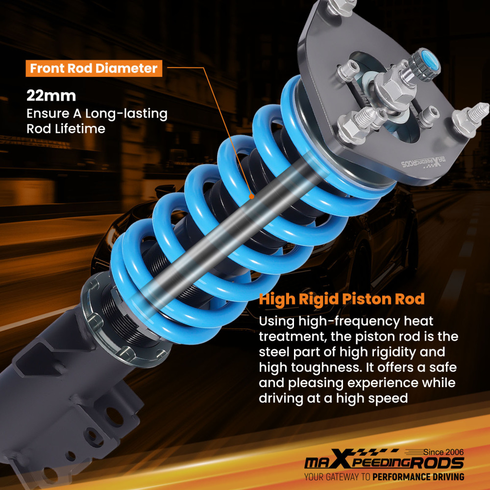 MaXpeedingrods T6 24 Level Coilovers Lowering Kit compatible for Hyundai Veloster 2012-2018