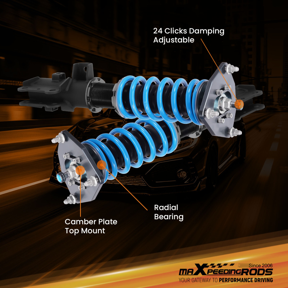 MaXpeedingrods Racing Adjustable Coilovers Shocks Kit compatible for Hyundai Elantra 17-20