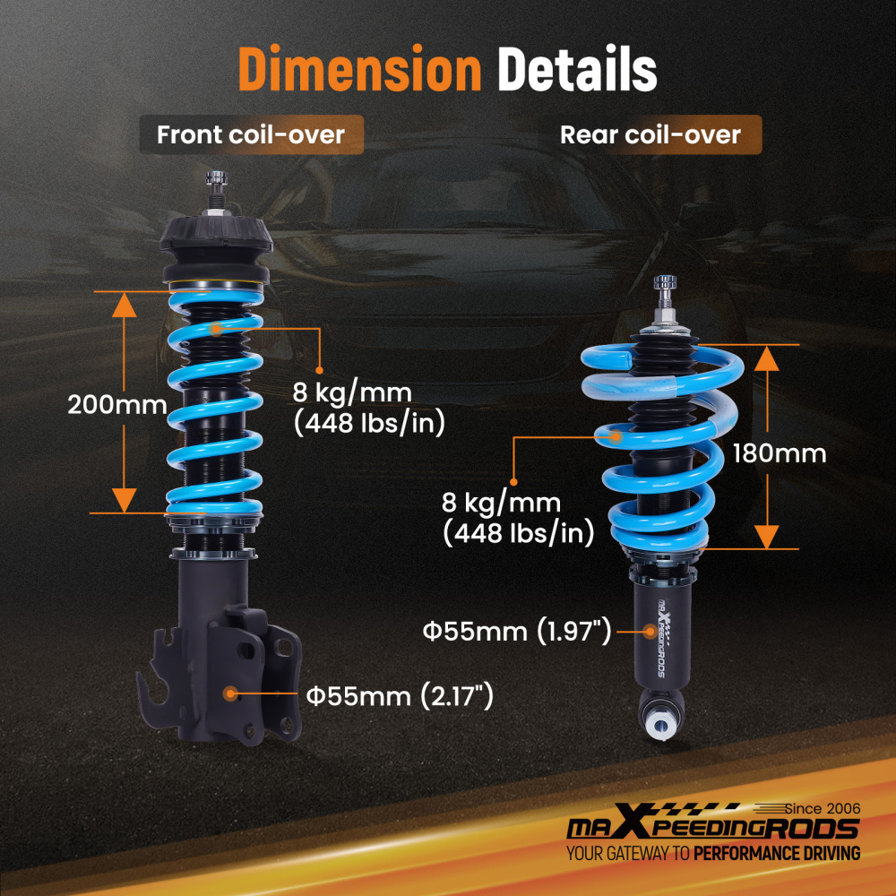 T6 Adjustable Coilovers compatible for Holden Commodore VF 2013-2017
