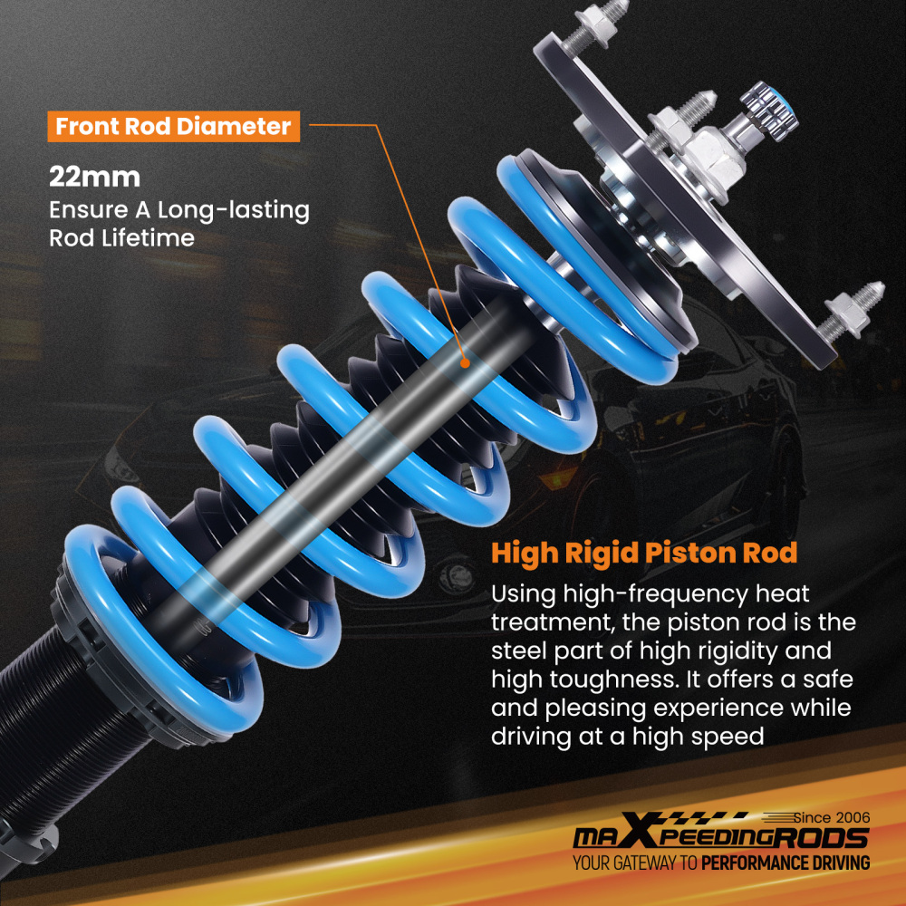 T6 Coilovers Kit compatible for Volvo S70 C70 V70 1998-2001 2.0 2.3 2.4 T5