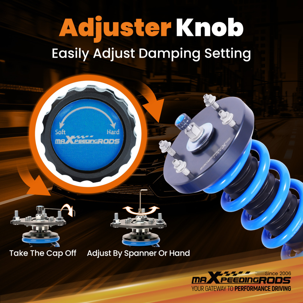 Adjustable Coilovers Suspension Shocks compatible for JAGUAR XJ8 XJR 2003-2009 X350 X358