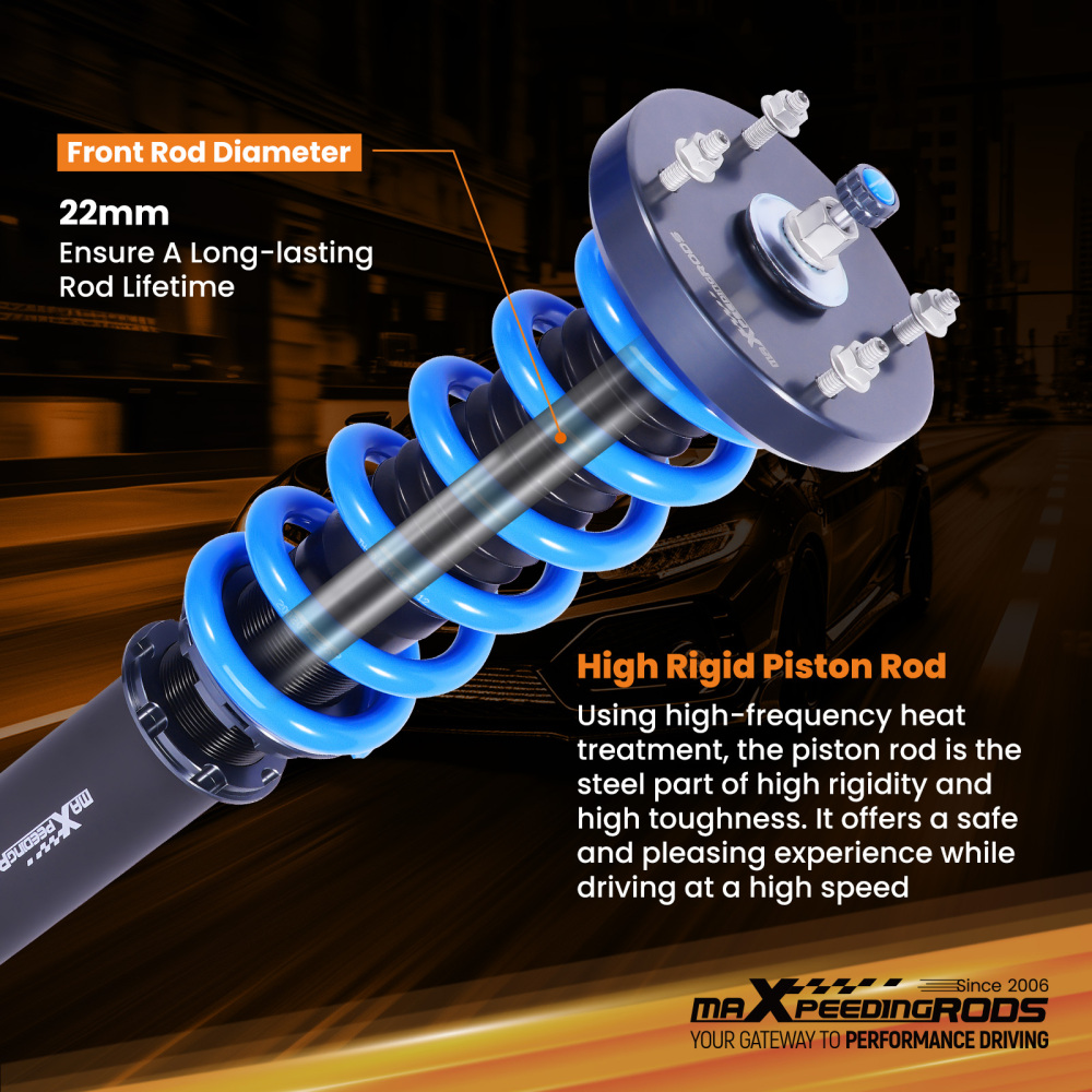 Adjustable Coilovers Suspension Shocks compatible for JAGUAR XJ8 XJR 2003-2009 X350 X358