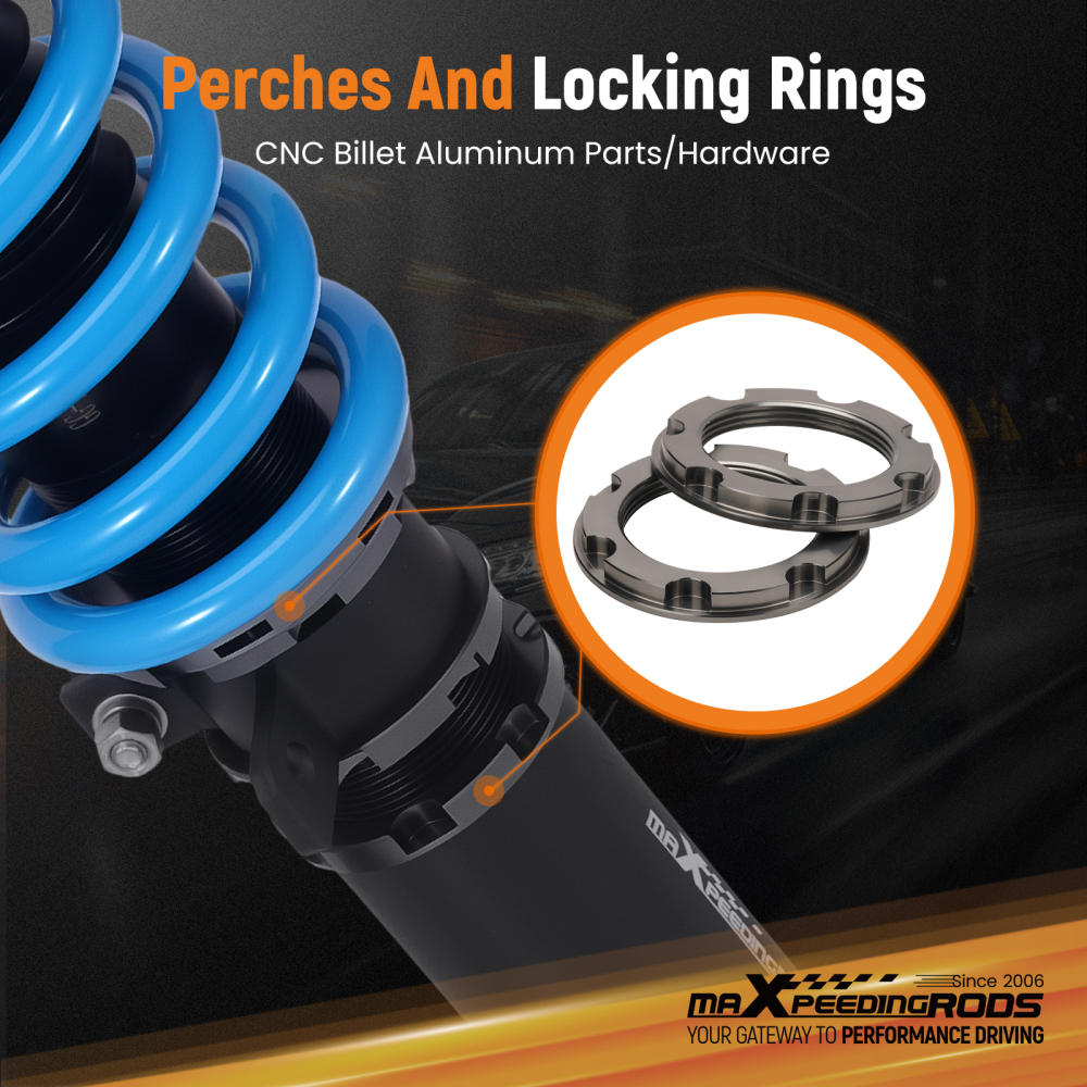 MaXpeedingrods T6 Coilover Lowering Kit Damper Adjustable compatible for Toyota Yaris 13-19