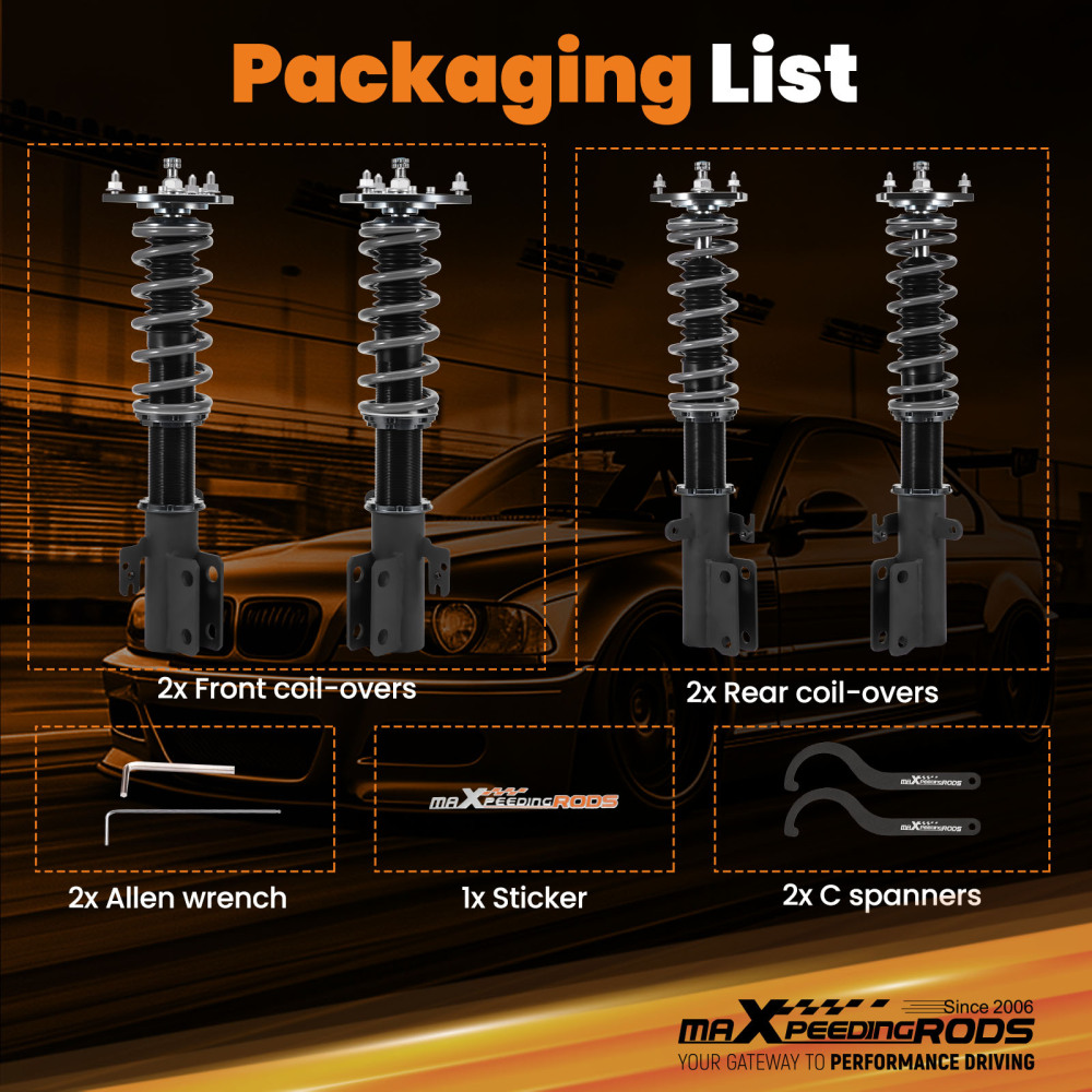 MaXpeedingrods T7 Coilovers 24 Level Damping Adjustable compatible for TOYOTA AVALON 07-11