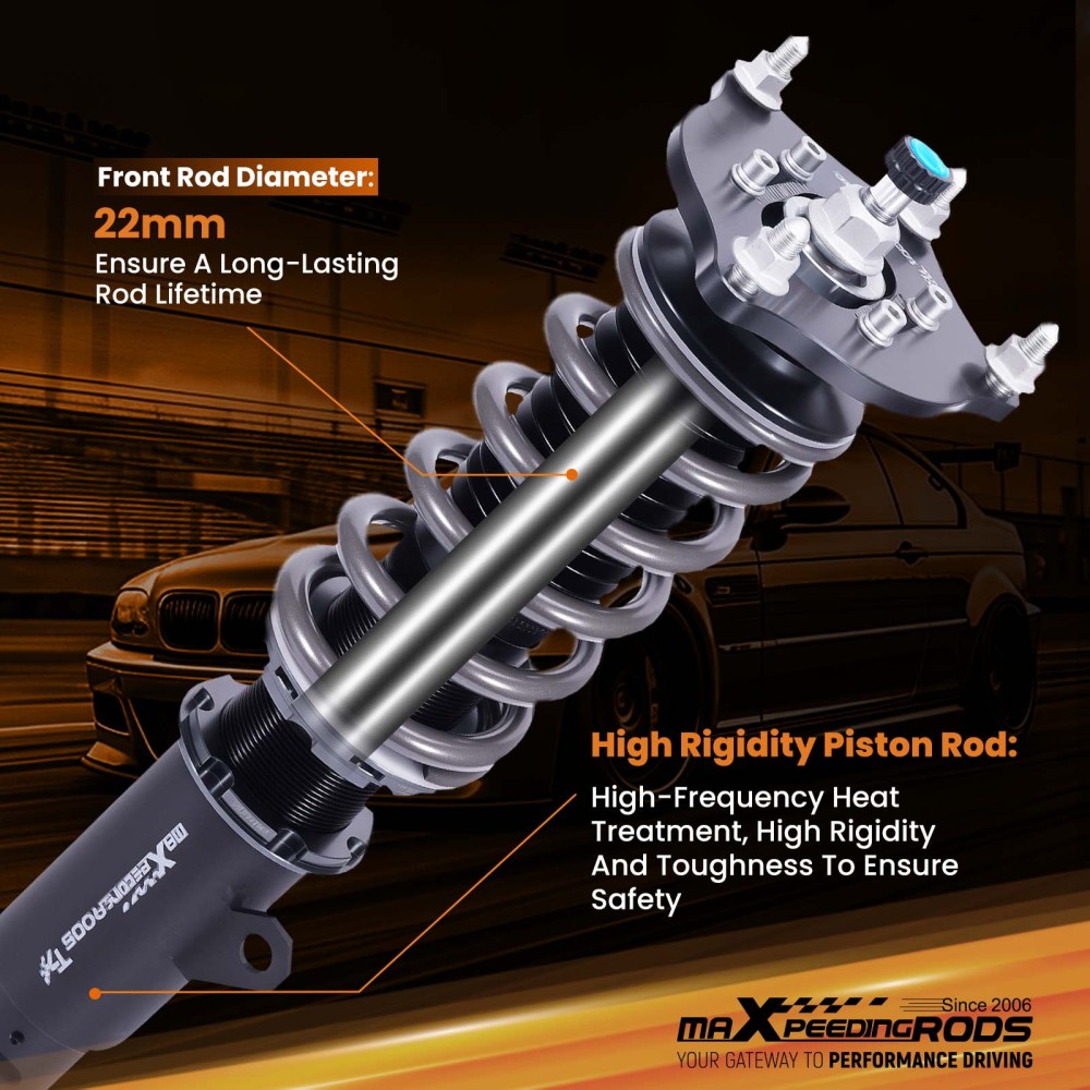 MaXpeedingrods T7 Performance Coilovers Lowering Kit compatible for Honda Civic Coupe 16-21