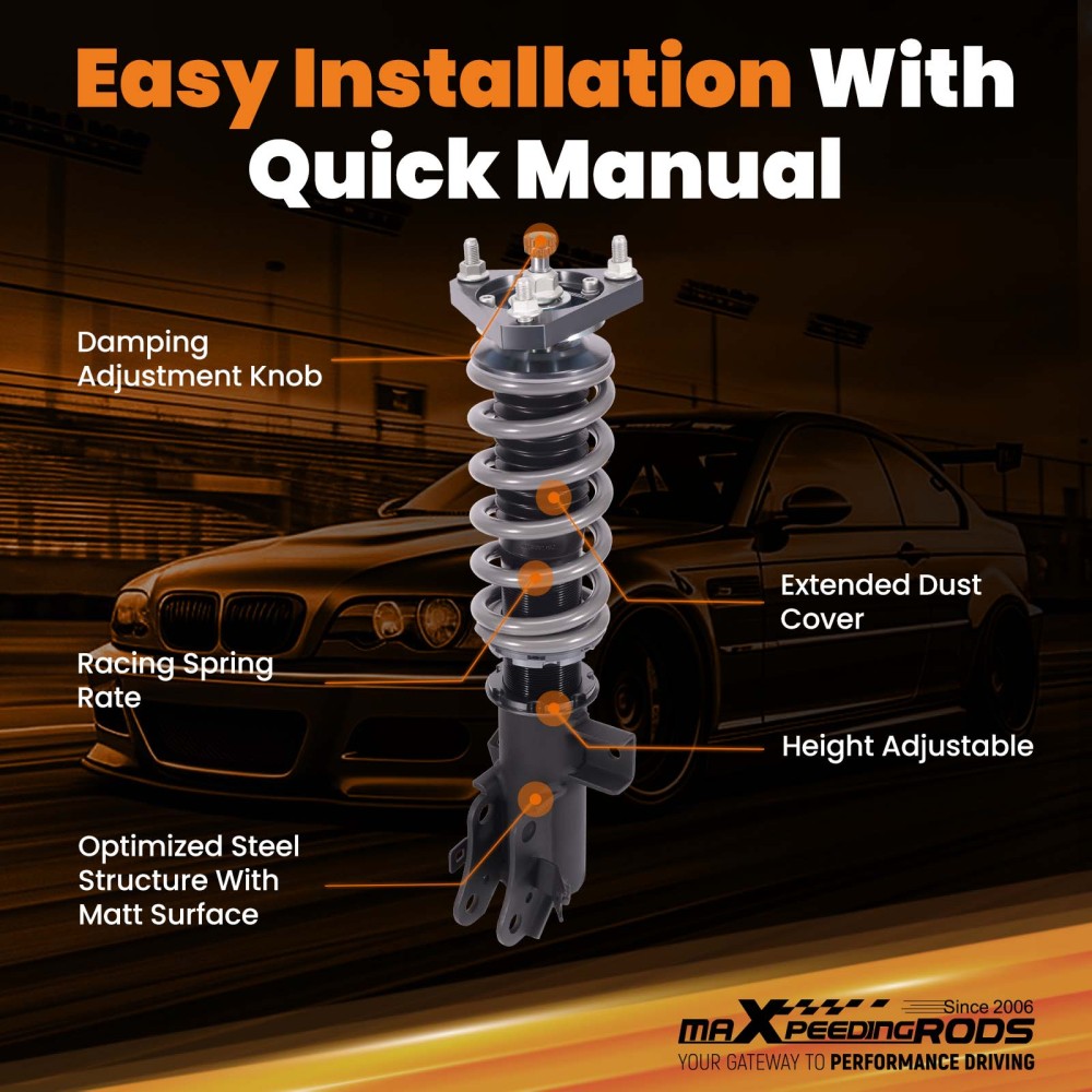Compatible for Honda Civic 2012-2015 MaXpeedingrods T7 Coilovers 24 Way Damper Lowering Kit