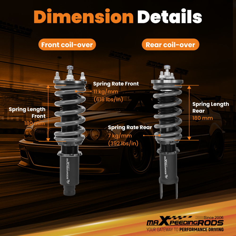24 Ways Damping Coilover compatible for Honda Civic EC ED EE EF EG EH EJ EK 1988-00