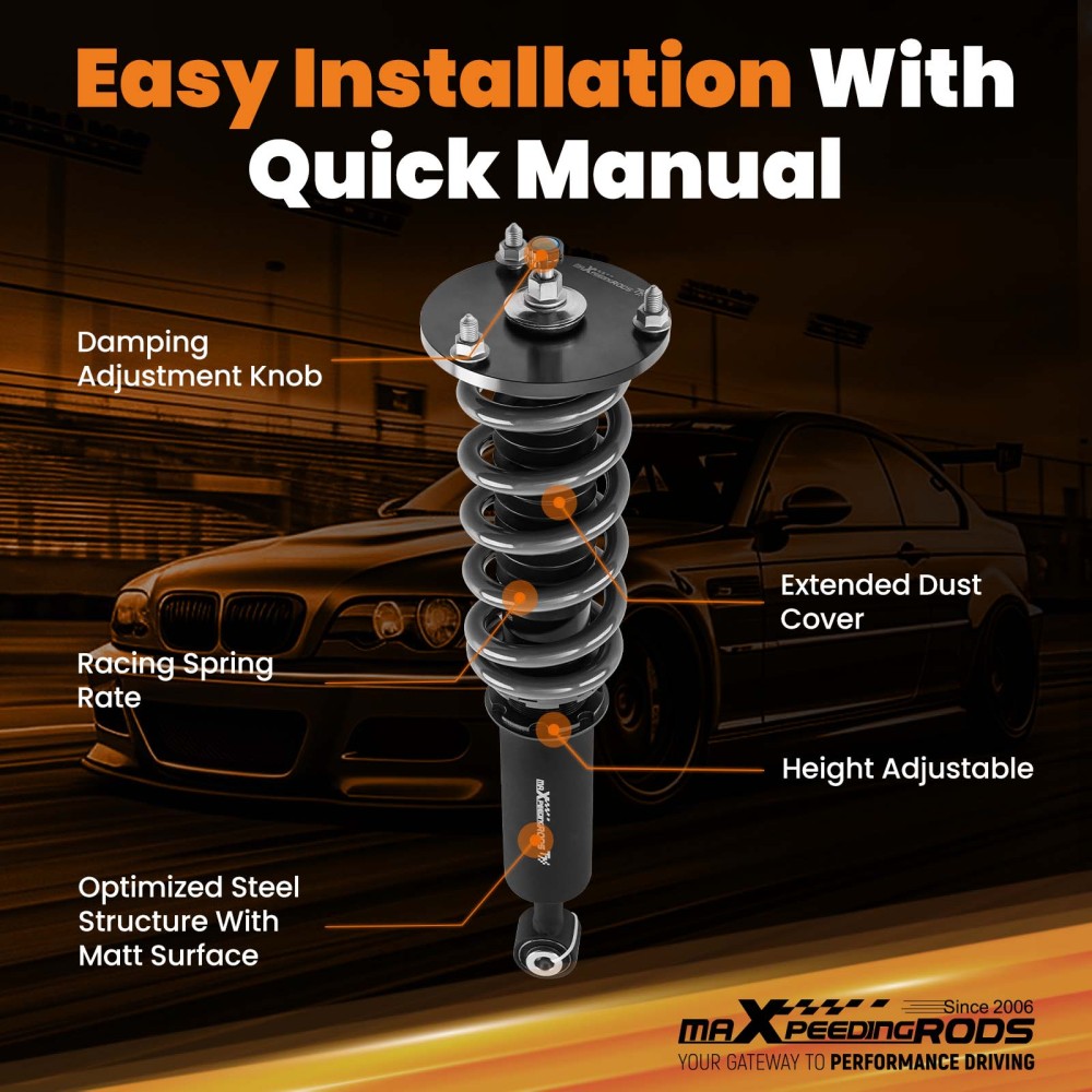 MaXpeedingrods Racing Coilovers Lowering Kit compatible for Lexus LS430 LS 430 2001-2006