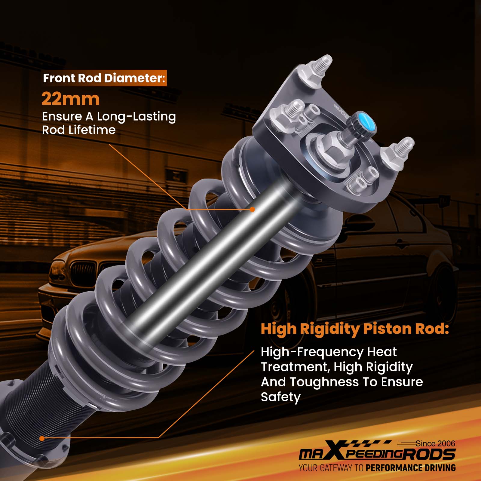 Maxpeedingrods Racing Coilover Kit compatible for Ford Mustang 99
