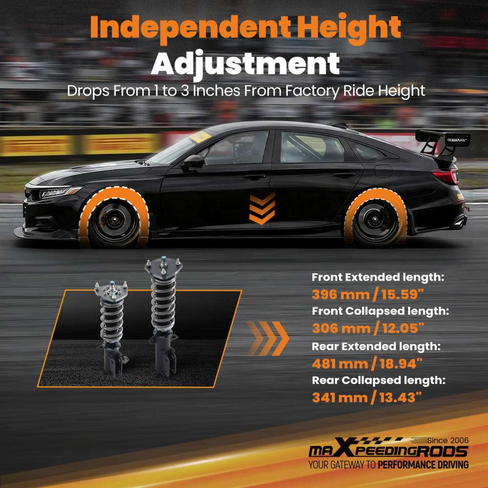 24-Way Adjustable Coilovers compatible for Toyota Corolla E90 E100 E110 87-02 Lowering Kit