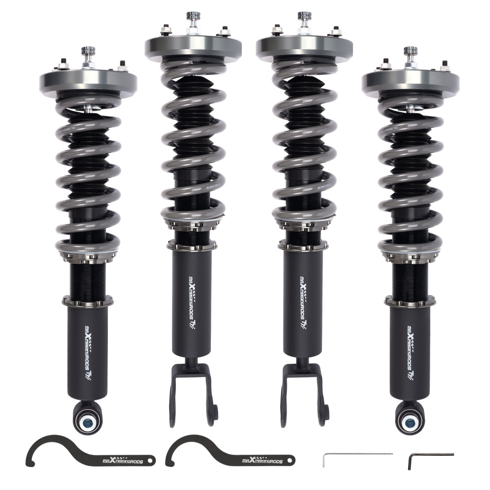 MaXpeedingrods T7 Coilovers 24 Level Shock Struts Kit compatible for Jaguar XJ8 XJR 03-09