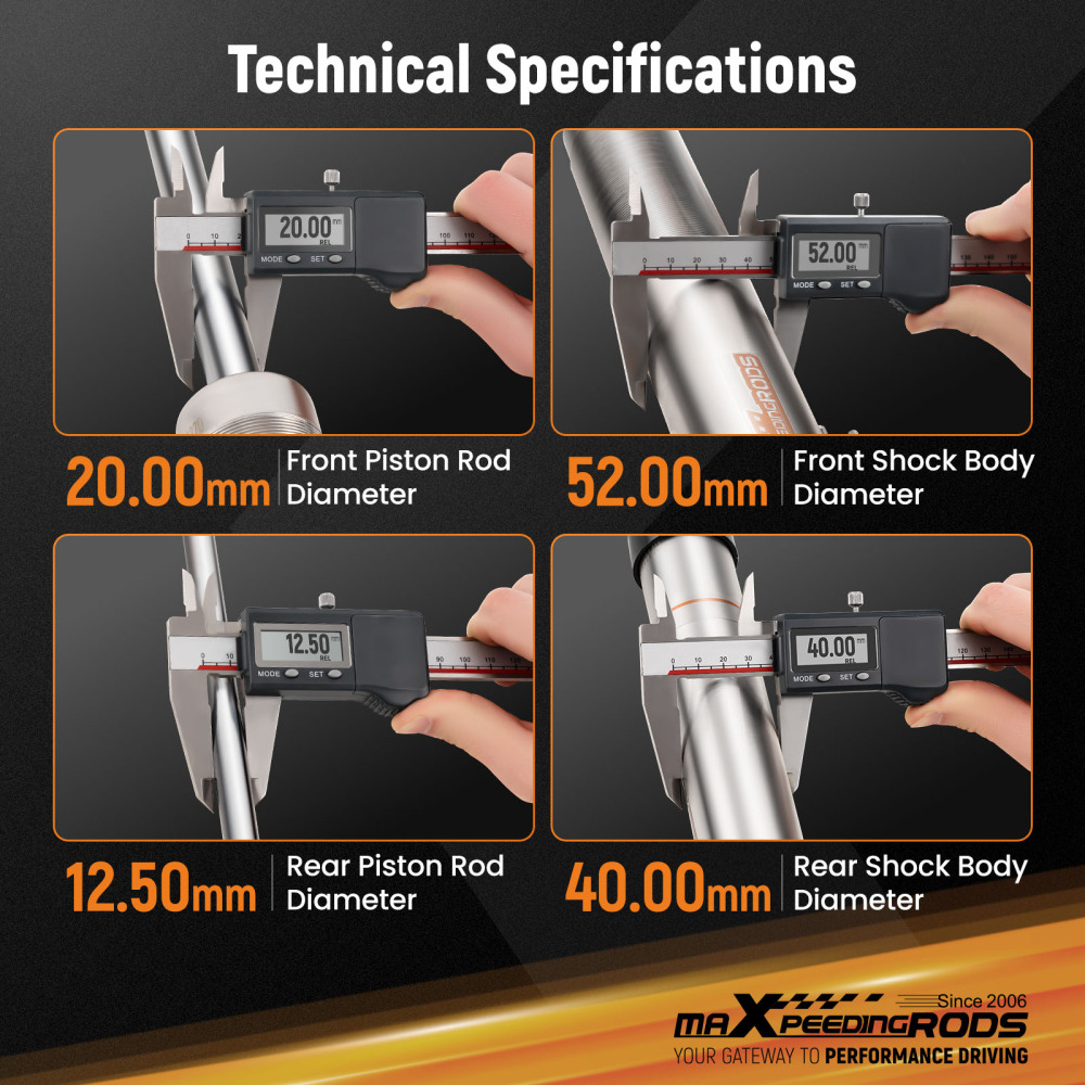 MaXpeedingrods Comfort 1 Coilovers Suspension compatible for VW Golf MK4 & Jetta MK4 98-07