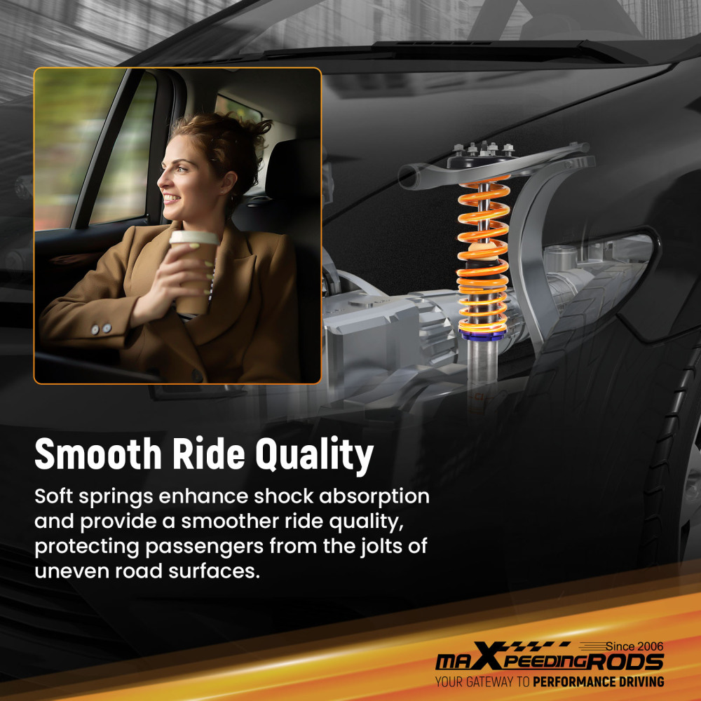 MaXpeedingrods Comfort 1 Coilovers Lowering Shock compatible for Honda Acura 04-08 Accord 03-07