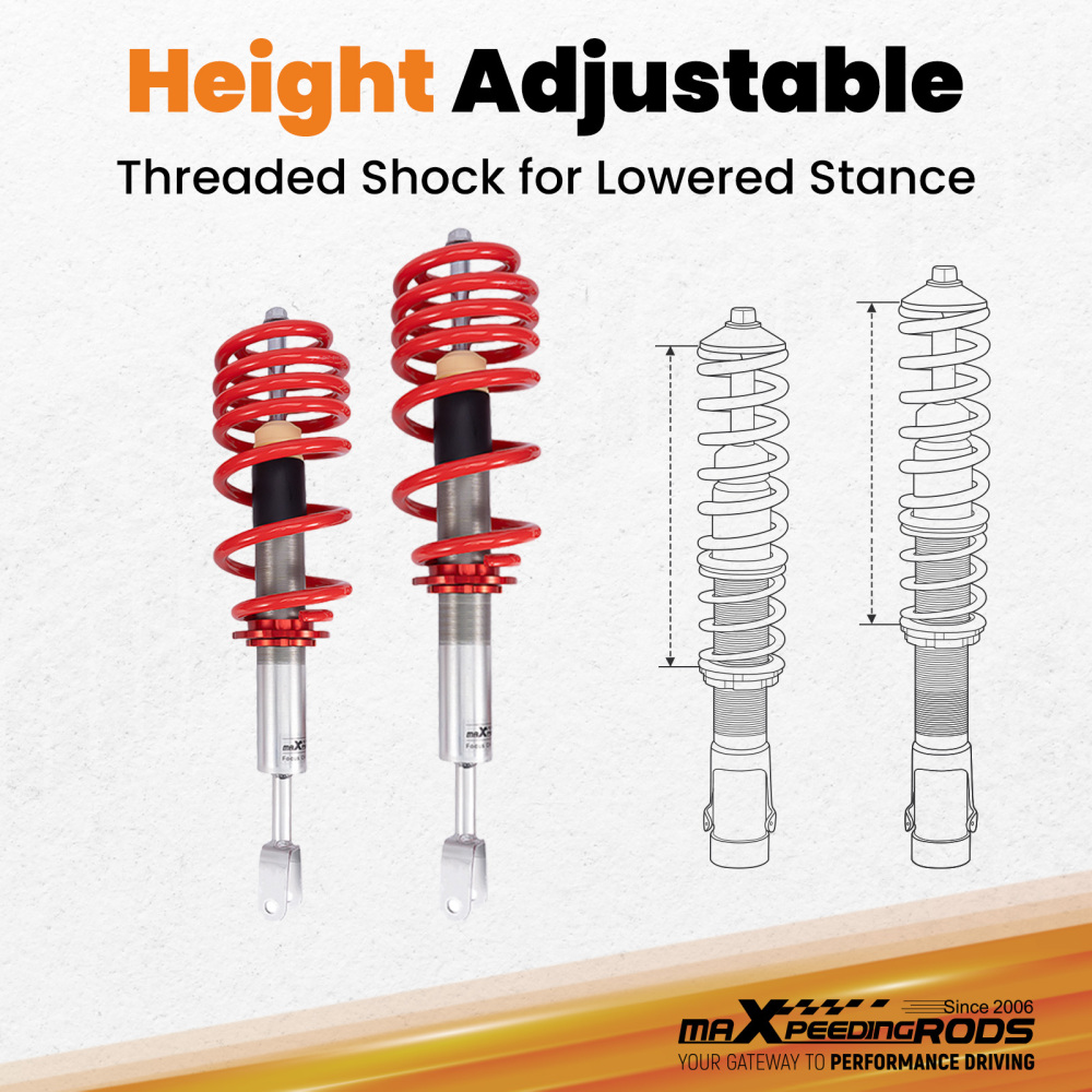 Coilovers Front Suspension compatible for Audi A4 B6 / B7 8E 8H AvantSedan Convertible