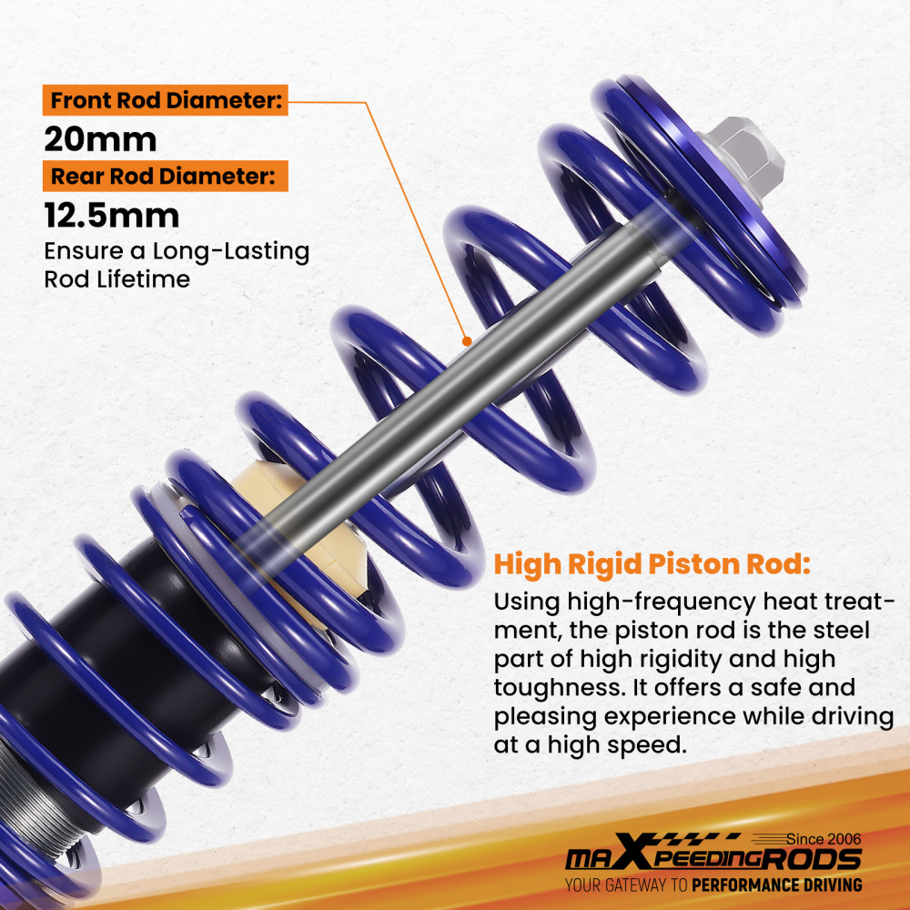 Coilovers/Suspensión roscada compatible para BMW E46 Sedán Convertible Coupe Touring