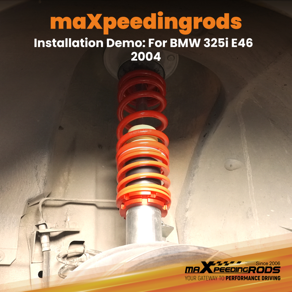 Ammortizzatori Assetto a Ghiera Regolabile compatibile per BMW E46 3 Serie 1998-2005 318 320