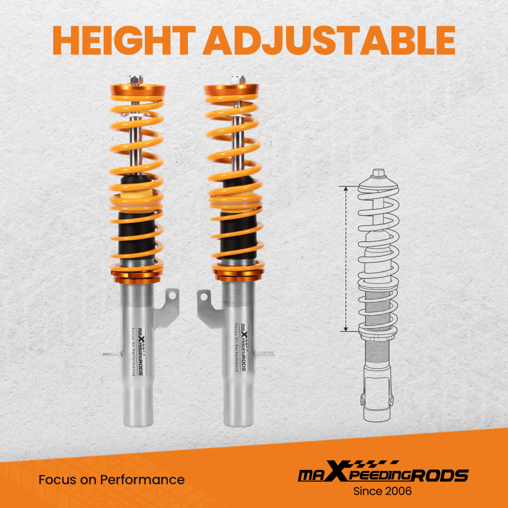 Height adjustable coilover kit compatible for Citroen C3 2003-2010 coilover shock absorbers lowering kit