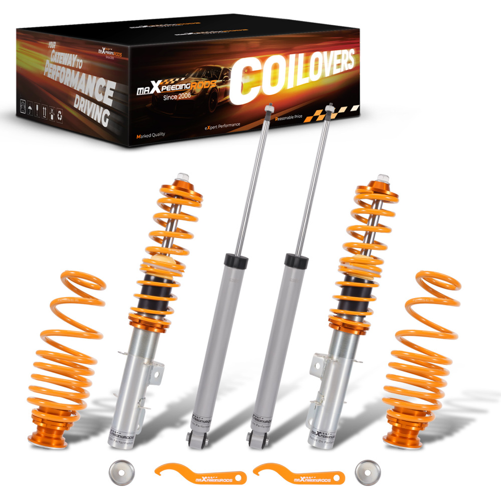 Compatible for Audi TT Coupe Roadster 8N 1.8T 1998 - 2006 Coilover Suspension Kit Coilovers