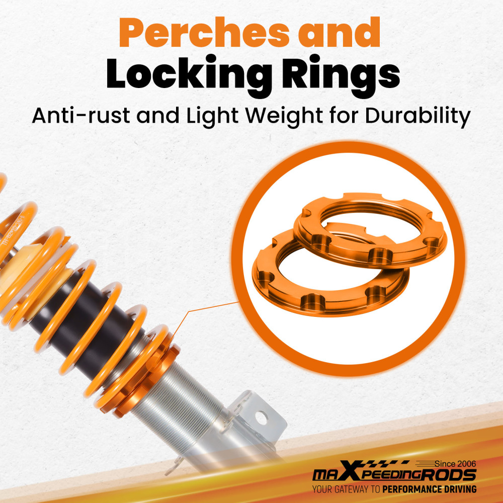 Compatible for Audi TT Coupe Roadster 8N 1.8T 1998 - 2006 Coilover Suspension Kit Coilovers