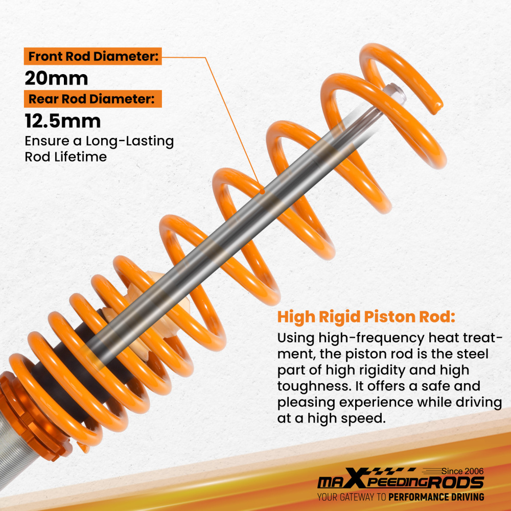 Compatibile per BMW Serie 5 E34 Saloon 520i 524 Ammortizzatore Absorber Struts Coilovers Kit Lowering Kit