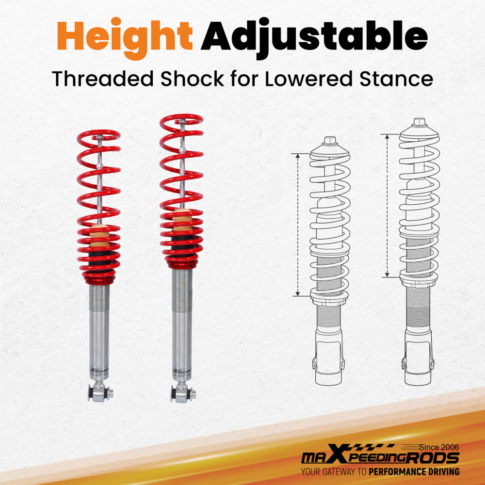 Rear Coilovers compatible for BMW 5 Series E39 1995-2004 Saloon 520i 523i 525i 540i 525tds