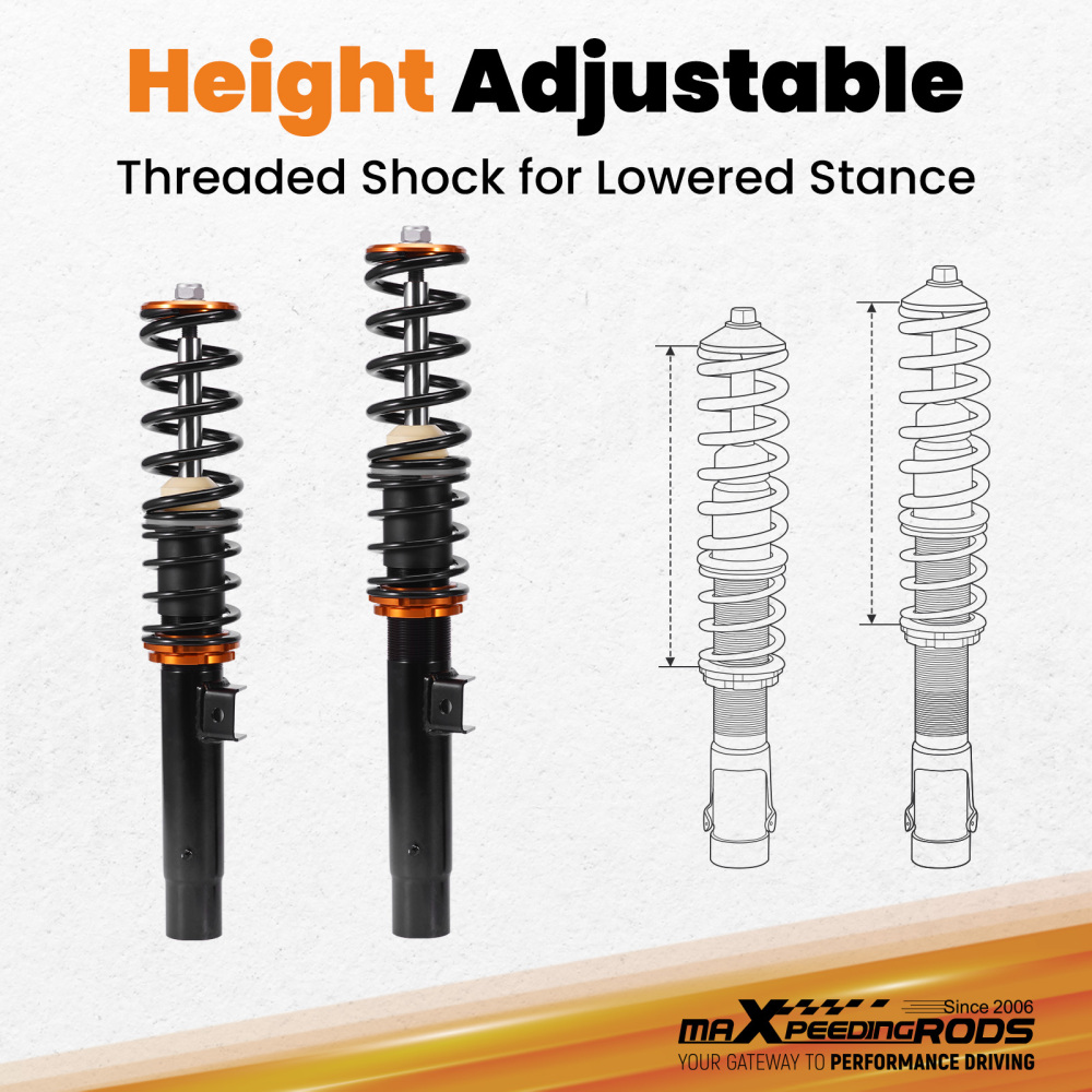 Coilovers compatible for BMW Z4 Roadster E85 2002-09 2.0i, 2.2i, 2.5i, 2.5 Si, 3.0i, 3.0 Si