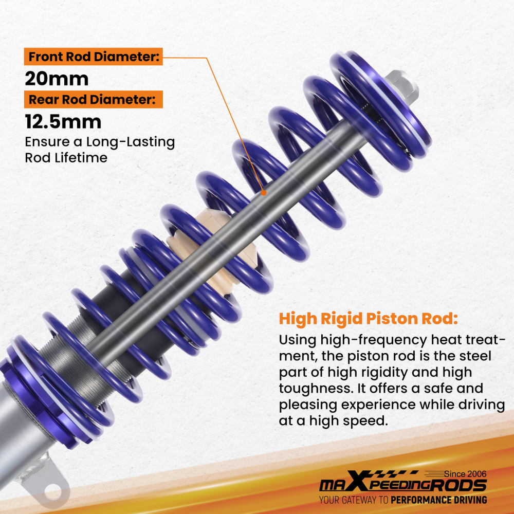 Assetto a Ghiera Regolabile compatibile per BMW Serie 1 E81 E87 2004-2011 116i 118 120 130