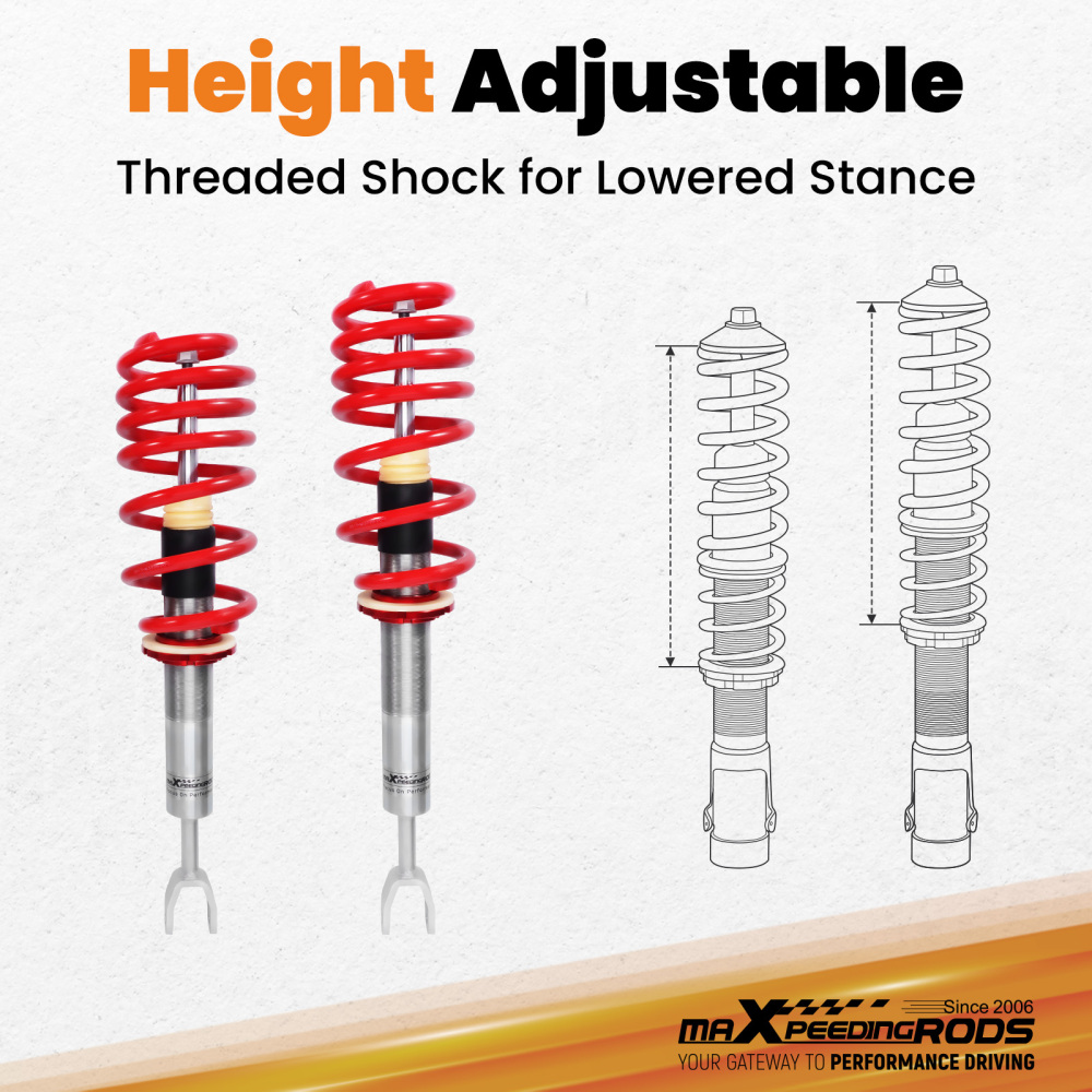 Coilovers compatible for Seat Exeo ST Estate 2008-2013 Adjustable Suspension Lowering Kit