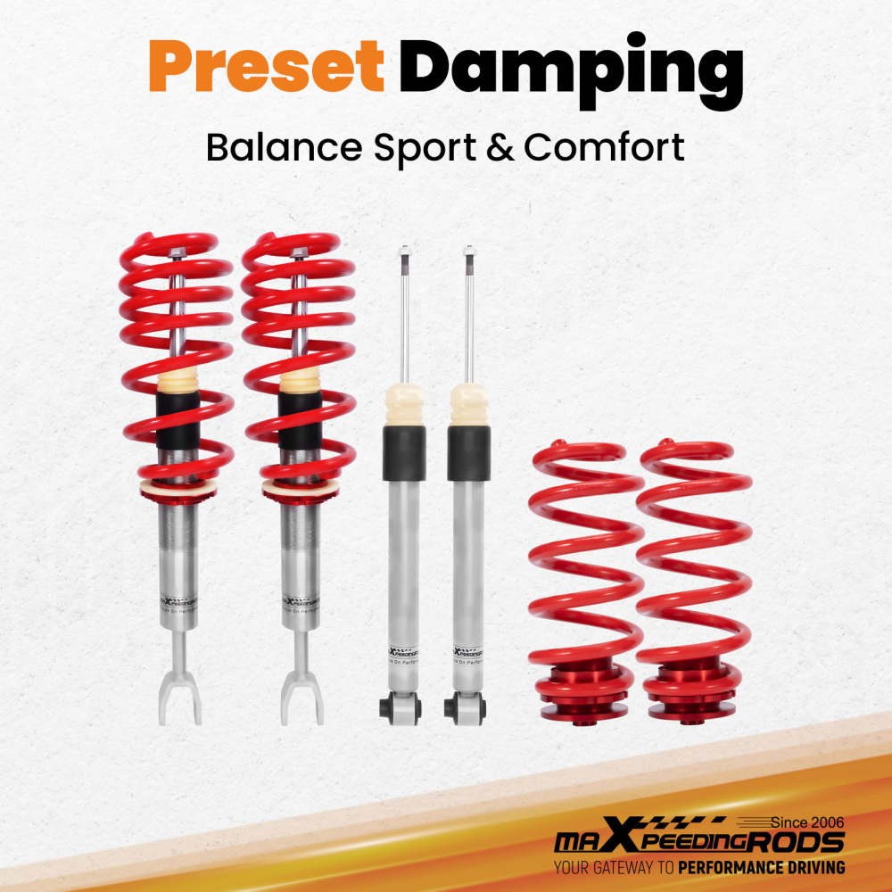 Coilovers compatible for Seat Exeo ST Estate 2008-2013 Adjustable Suspension Lowering Kit